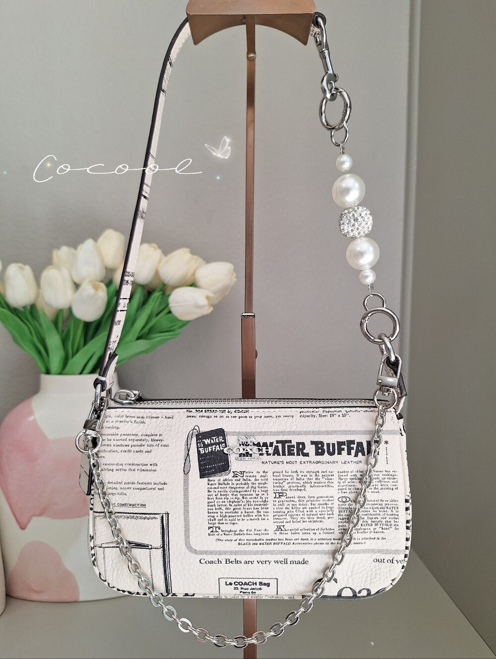 NWT Coach Nolita 19 With Newspaper Print CDC27